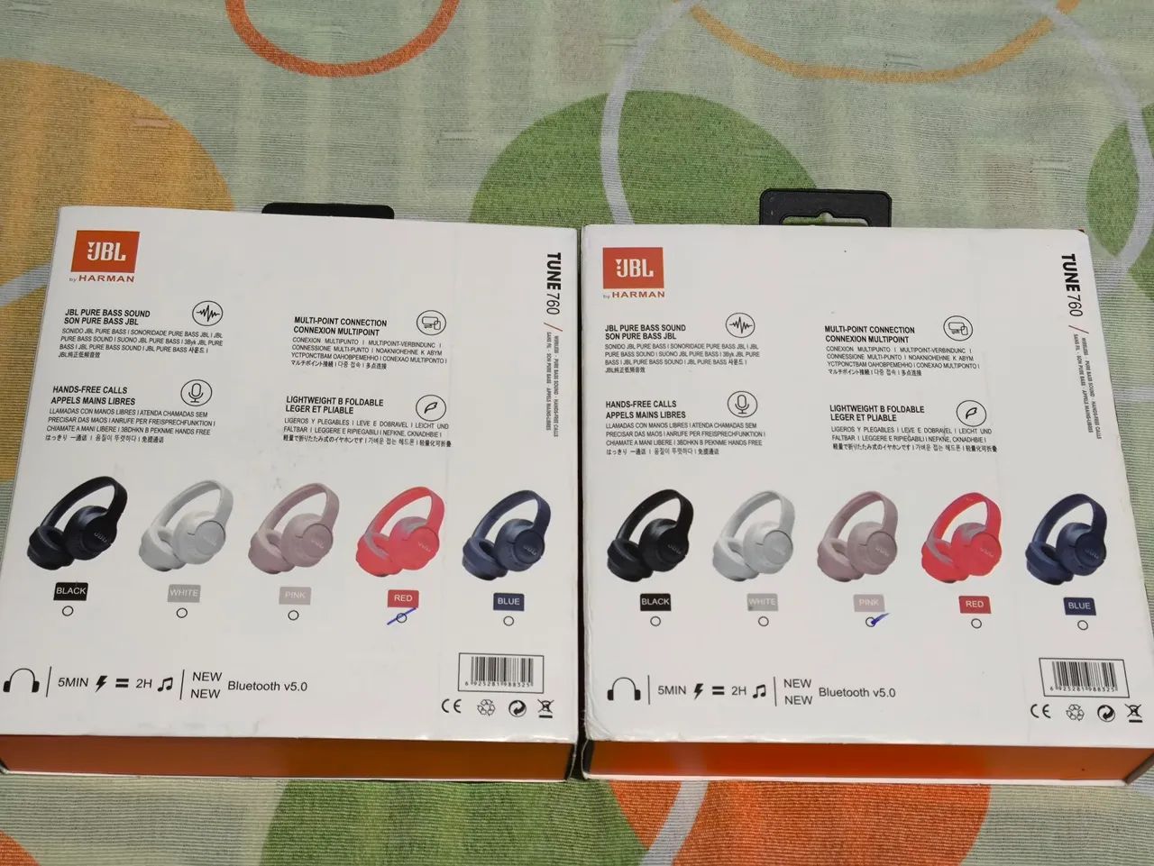 Fone de Ouvido JBL Tune 760 - Rosa e Vermelho  - Foto 3