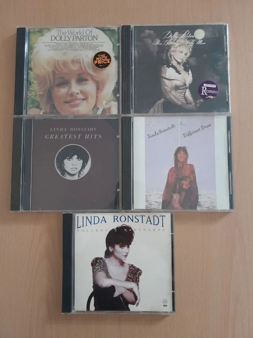cds - dolly parton e linda rondstadt - 5 unidades
