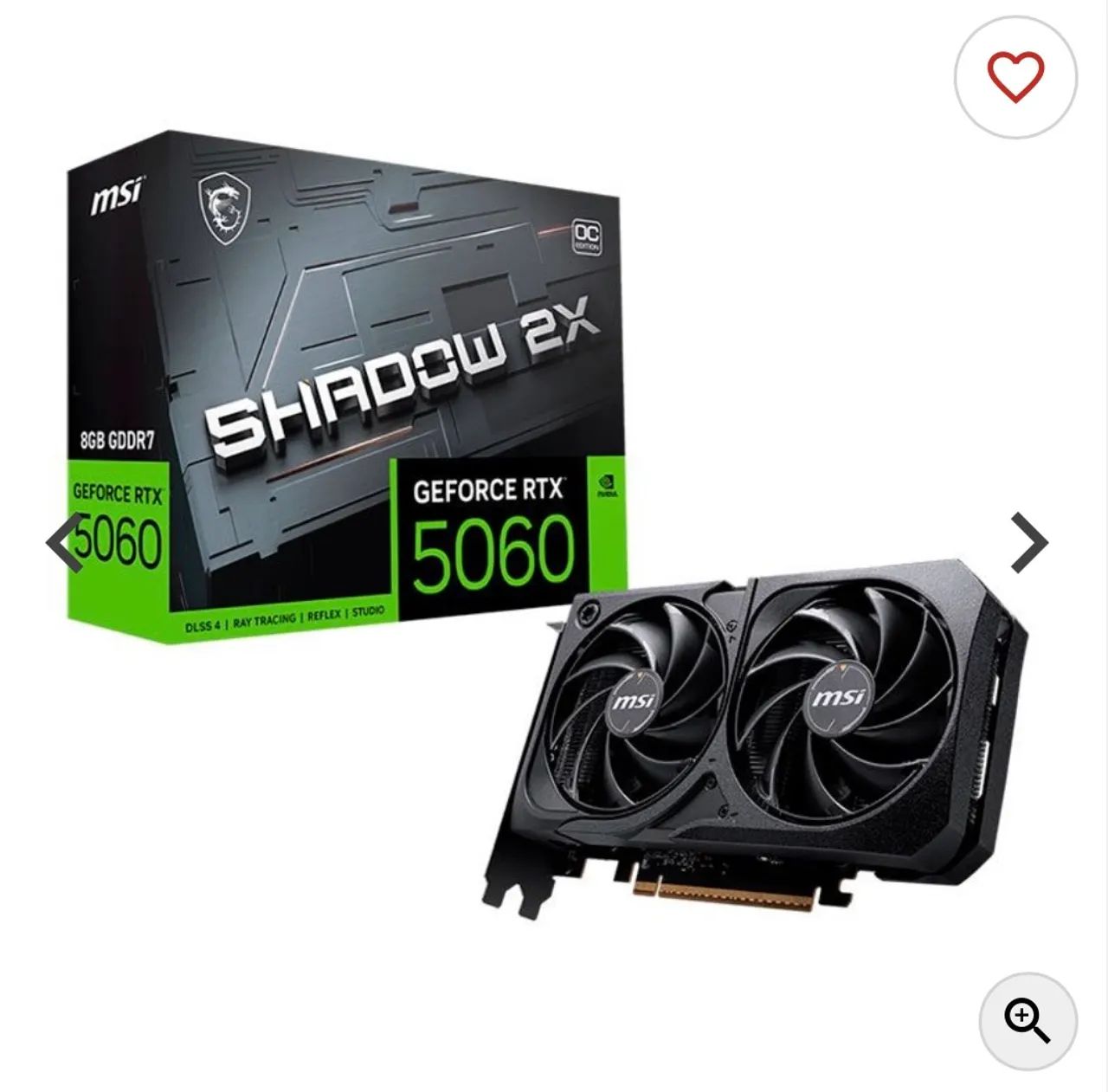 Placa de vídeo RTX 5060 8gb OC Shadow MSI LACRADA - Foto 3