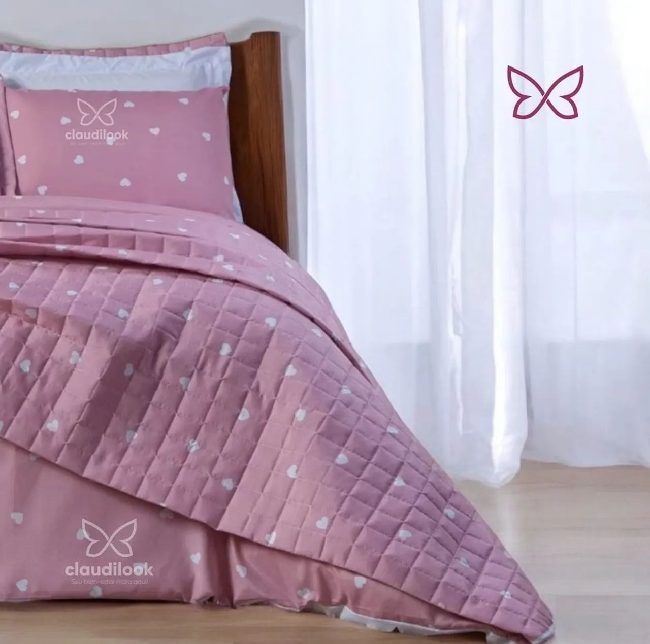 Cobre-leito de Cama Solteiro 2 peças R$119.99 - Foto 5