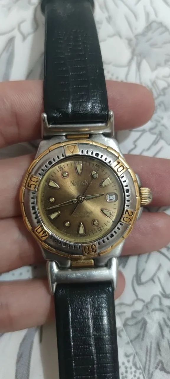 Relógio Natan pulseira couro original - Foto 2