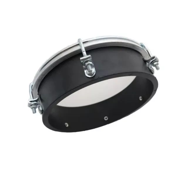 Tamborim Preto ABS 6 Polegadas Pele Leitosa - Foto 2