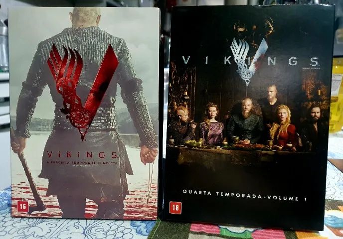 Coleção Box DVD Vikings com 4 temporadas (12 Discos) Original - Foto 2