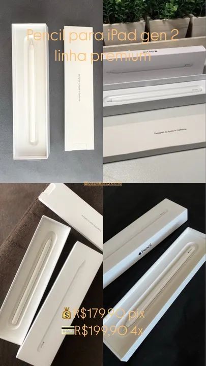 Apple Pencil 2ª Geração para iPad - linha premium 