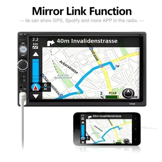 Central Multimidia Espelhamento Mp5 2din 7 Bluetooth Usb Fm - Foto 3