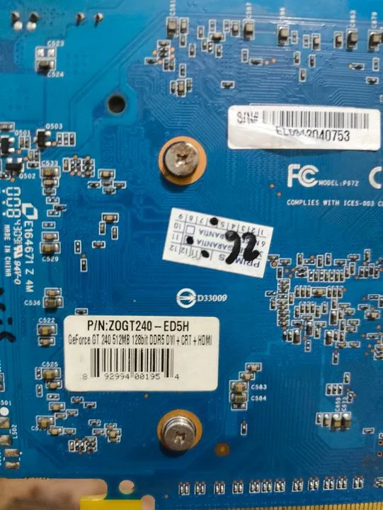 Placa de Vídeo GeForce GT 240 512mb 128bits HDMI PCI-e 2.0 - Foto 6