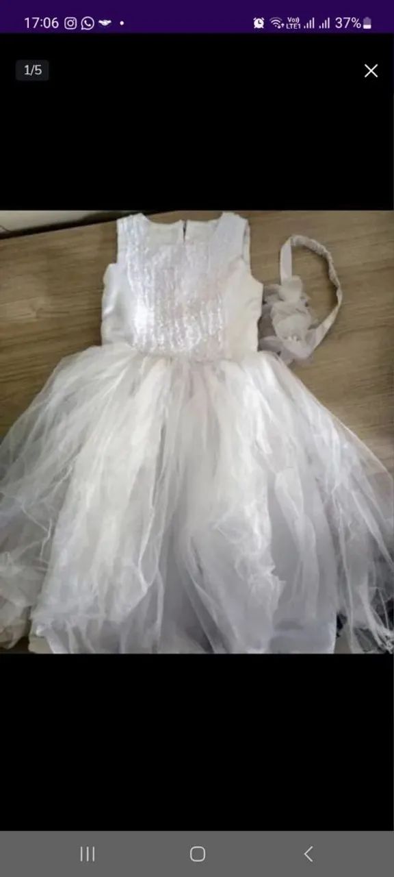 vestido branco batizado infantil