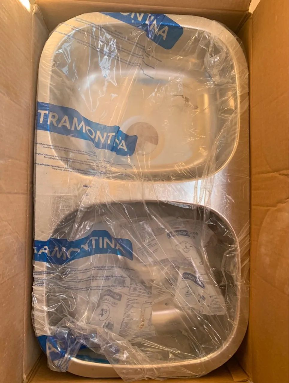 Pia Tramontina Dupla de Inox Acetinado