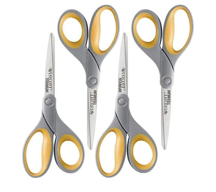 Kit com 4 Tesouras de Titânio Westcott (20 cm / 8 polegadas/Importada dos EUA) - Foto 2