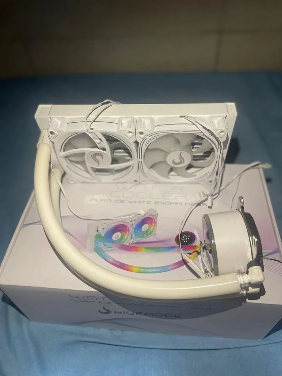 Water Cooler Rise Mode Aura Ice White 240mm ARGB - Foto 2