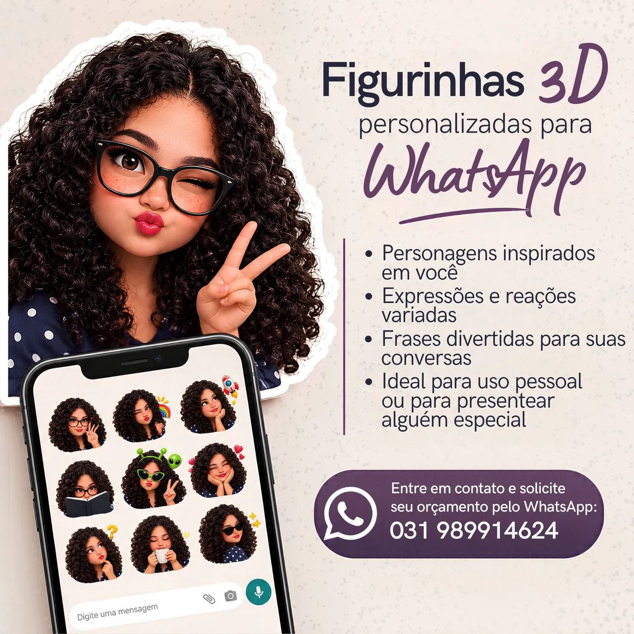 FIGURINHAS PERSONALIZADAS 3D