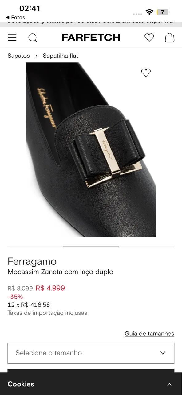 Sapato mocassim Salvatore Ferragamo 