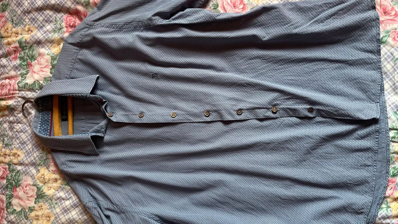 Camisa Social - Azul - Individual, algodão egipcio