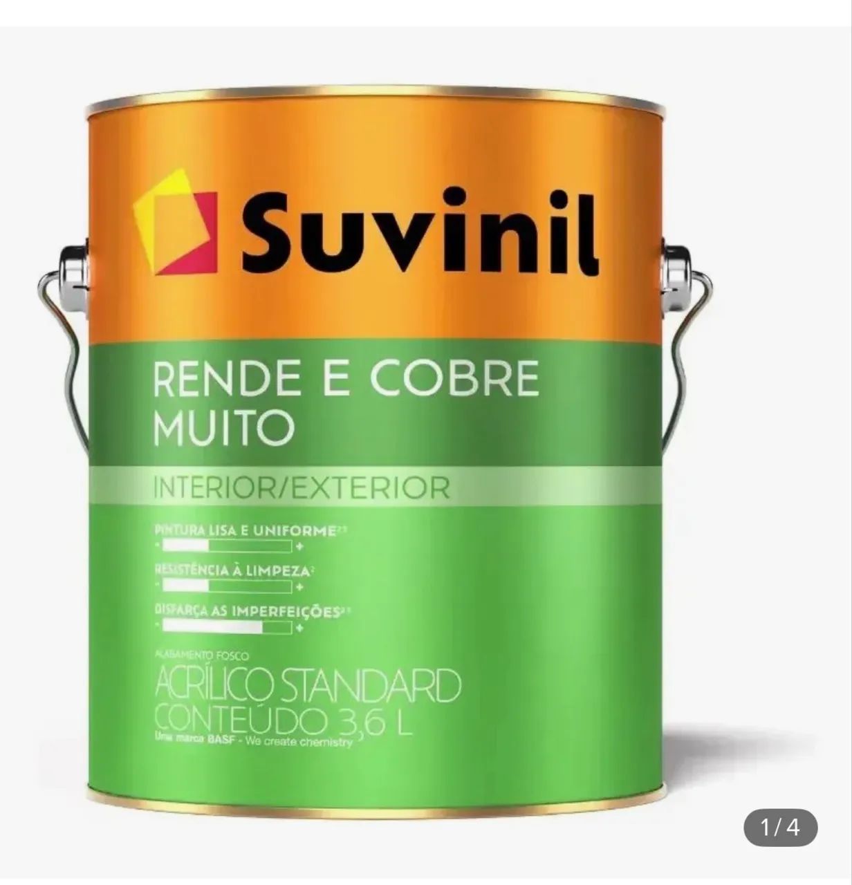 Tinta latex branco lata de 3,600