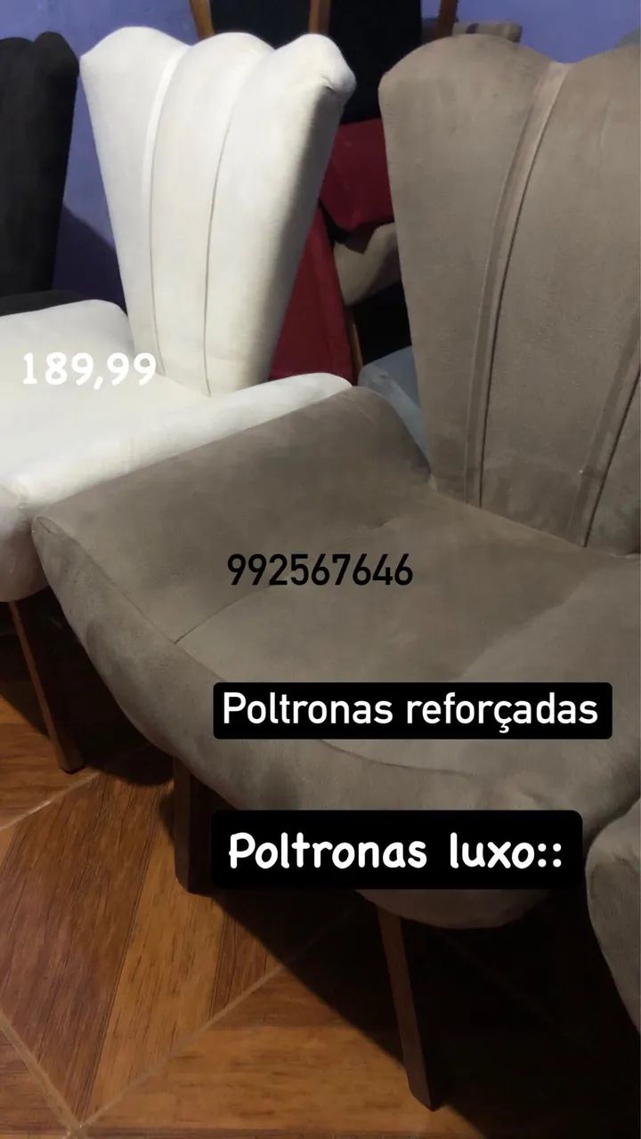 Poltronas suede conchas  - Foto 4
