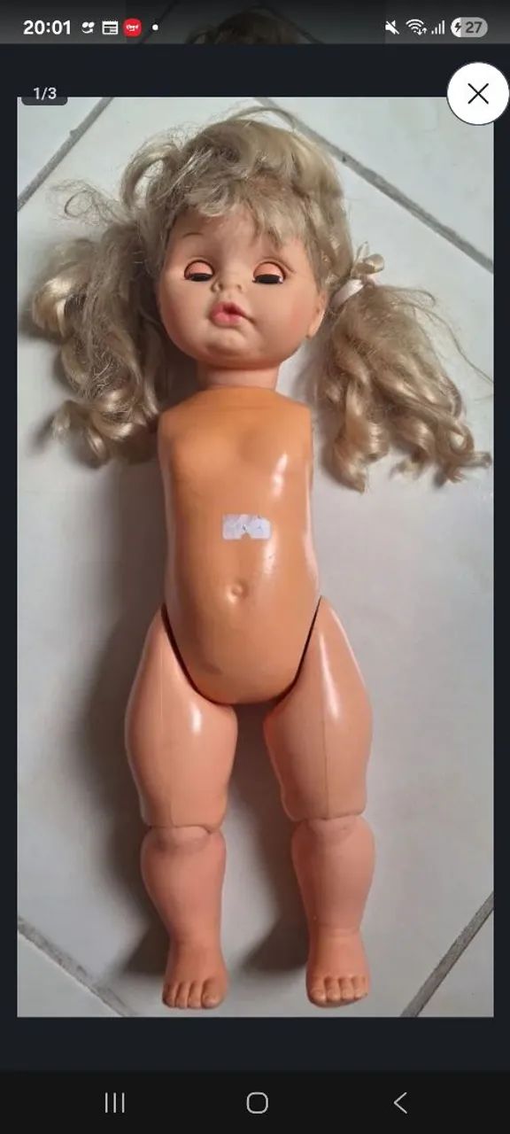 Troco e Cabeça da boneca Tippy da Estrela,  ano 1970