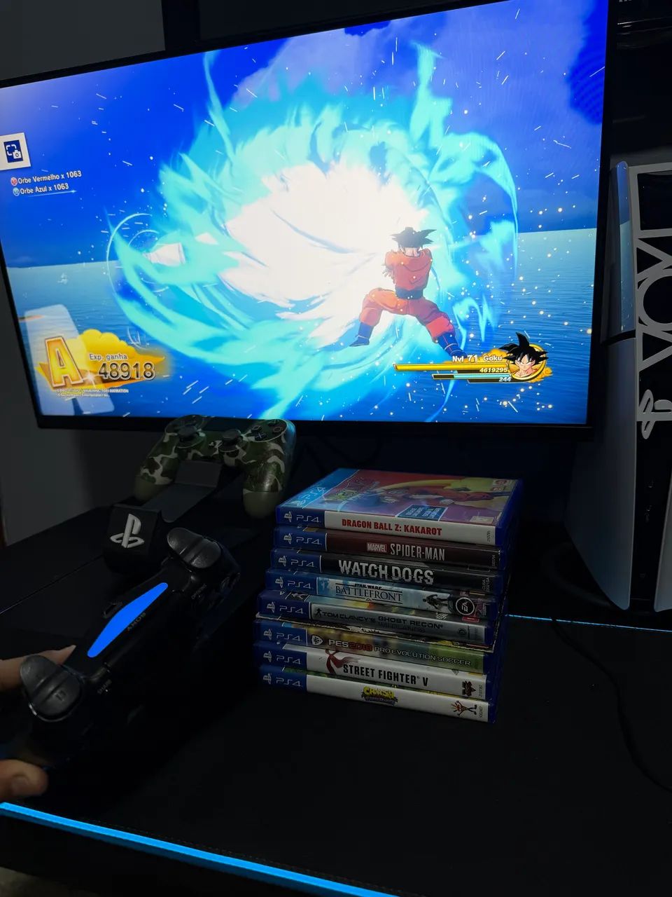 Ps4 + 2 controles + 9 jogos