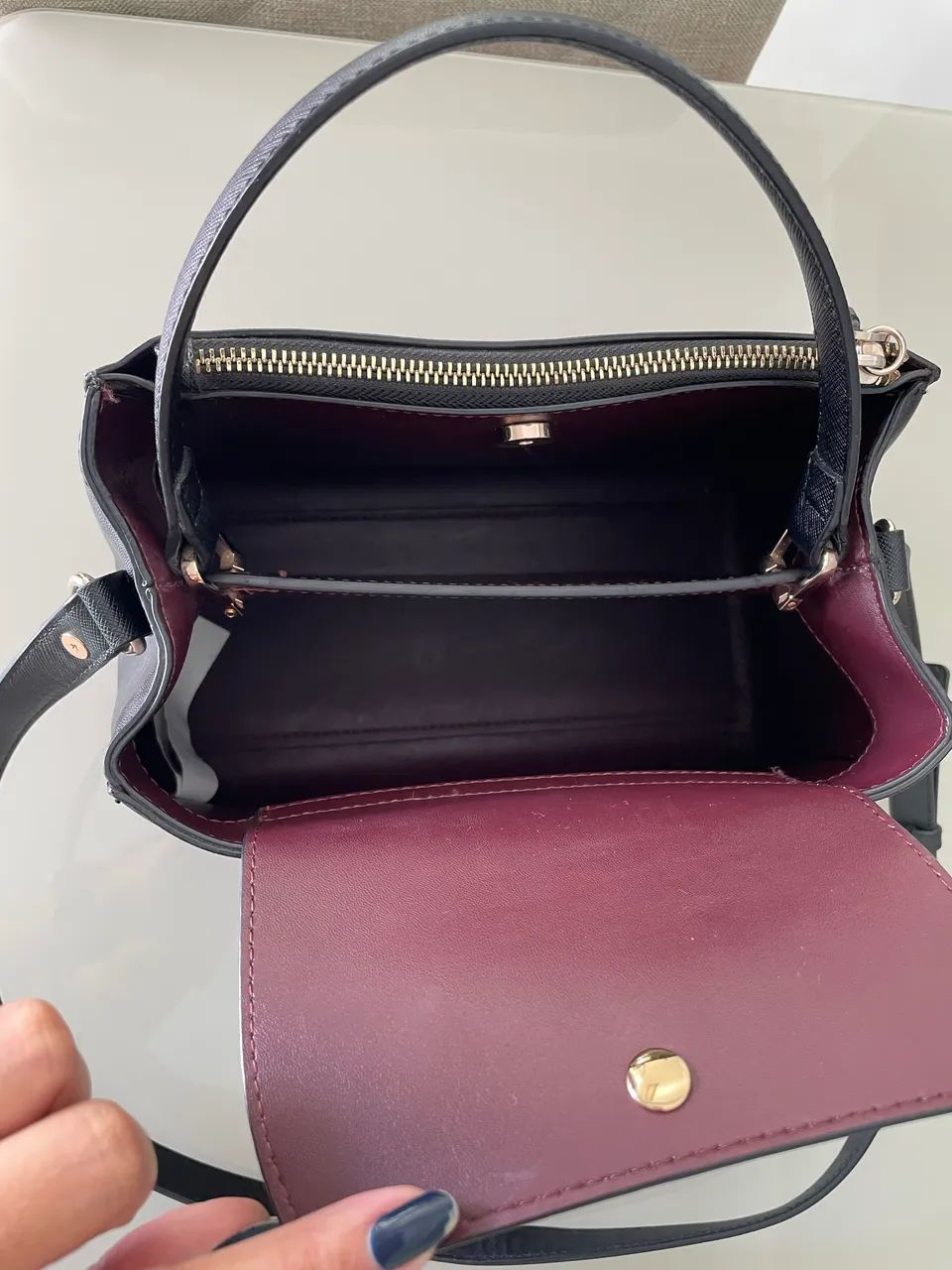 Bolsa de couro Zara - Foto 4