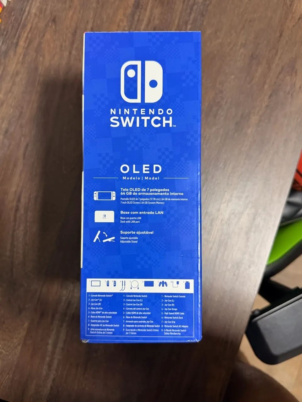 Nintendo Switch oled tela de polegadas 64 GB de armazenamento interno com base  - Foto 5