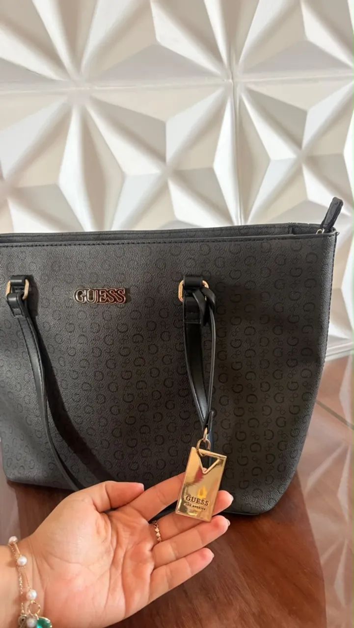 Bolsa Guess original - Preta  - Foto 4