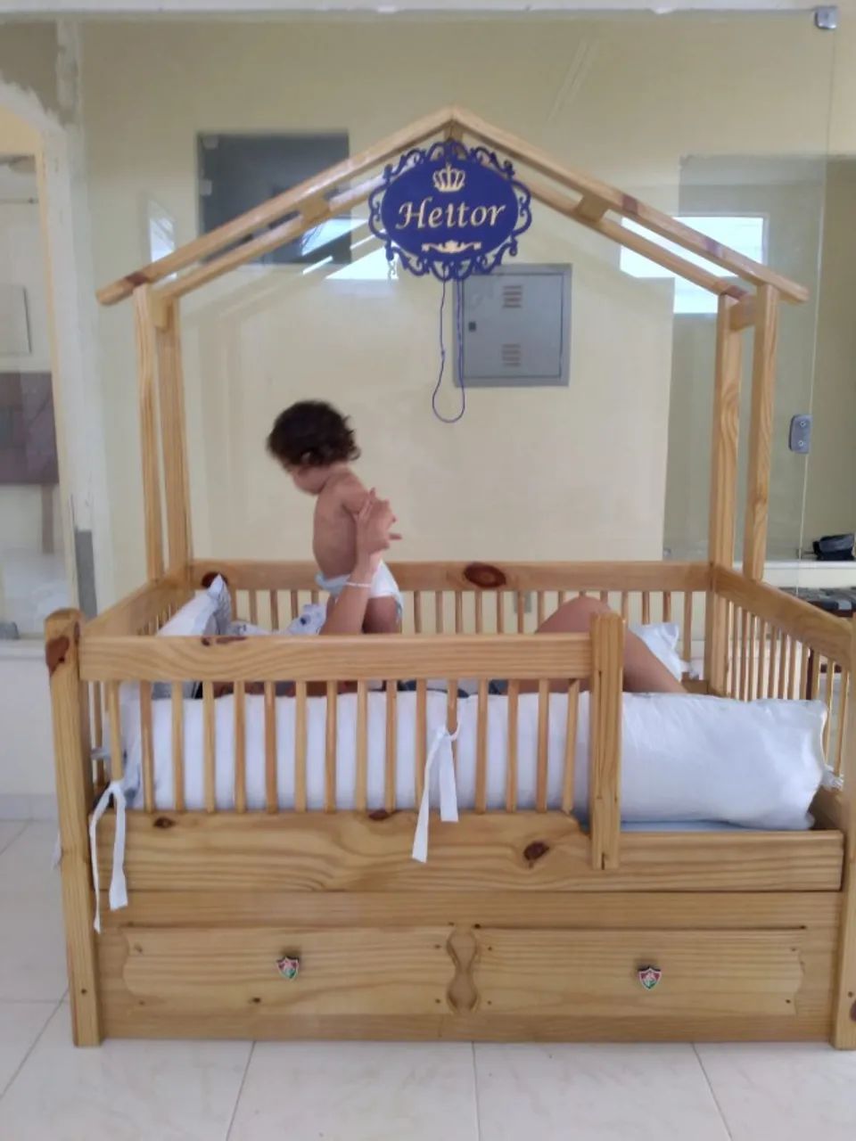 Berço Montessori rústico madeira  - Foto 2