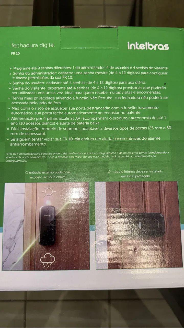 Fechadura digital Intelbras FR 10 Nova - Foto 2
