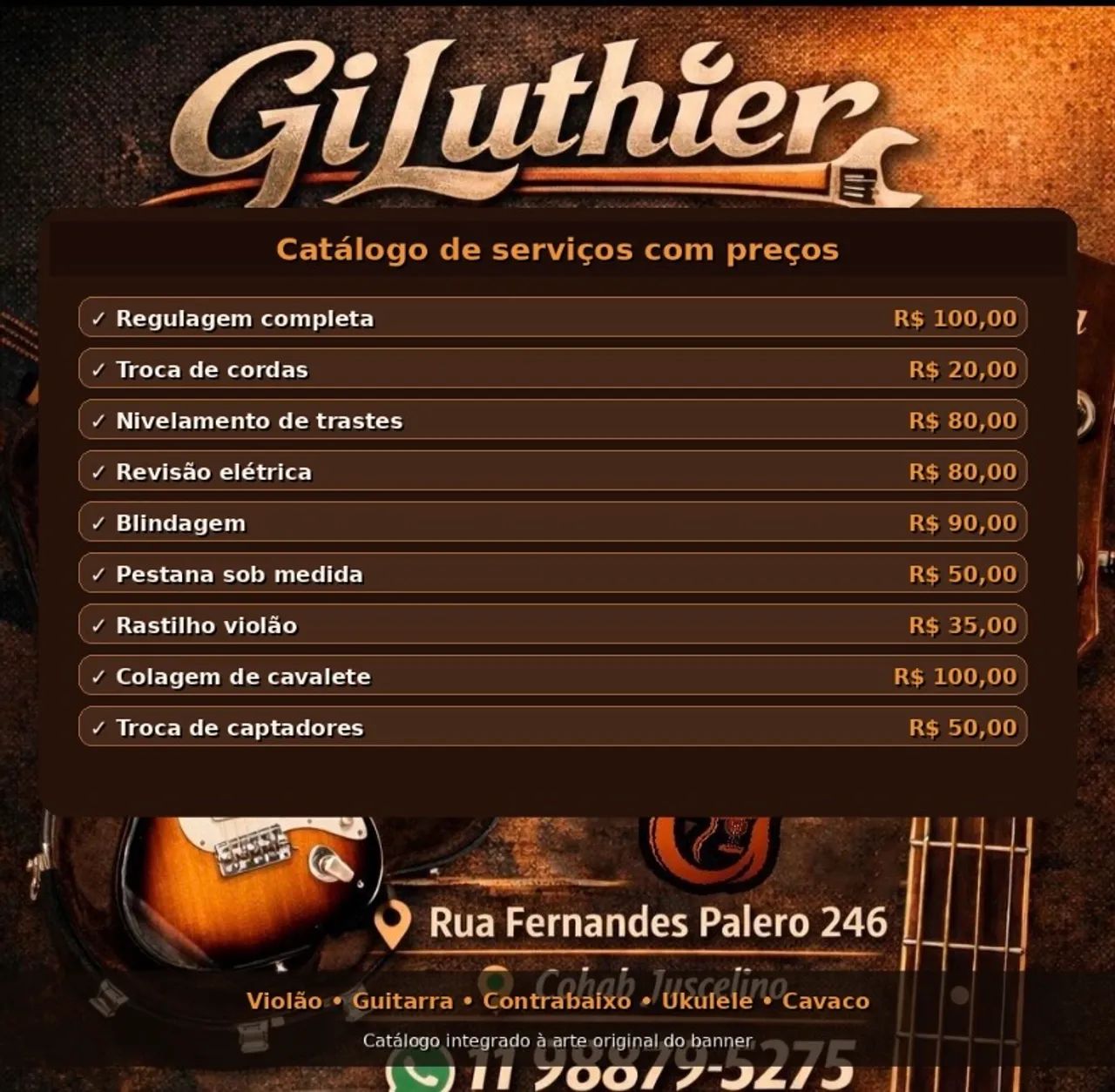 GilLuthier Manutenção e cuidado com seu instrumento - Foto 4