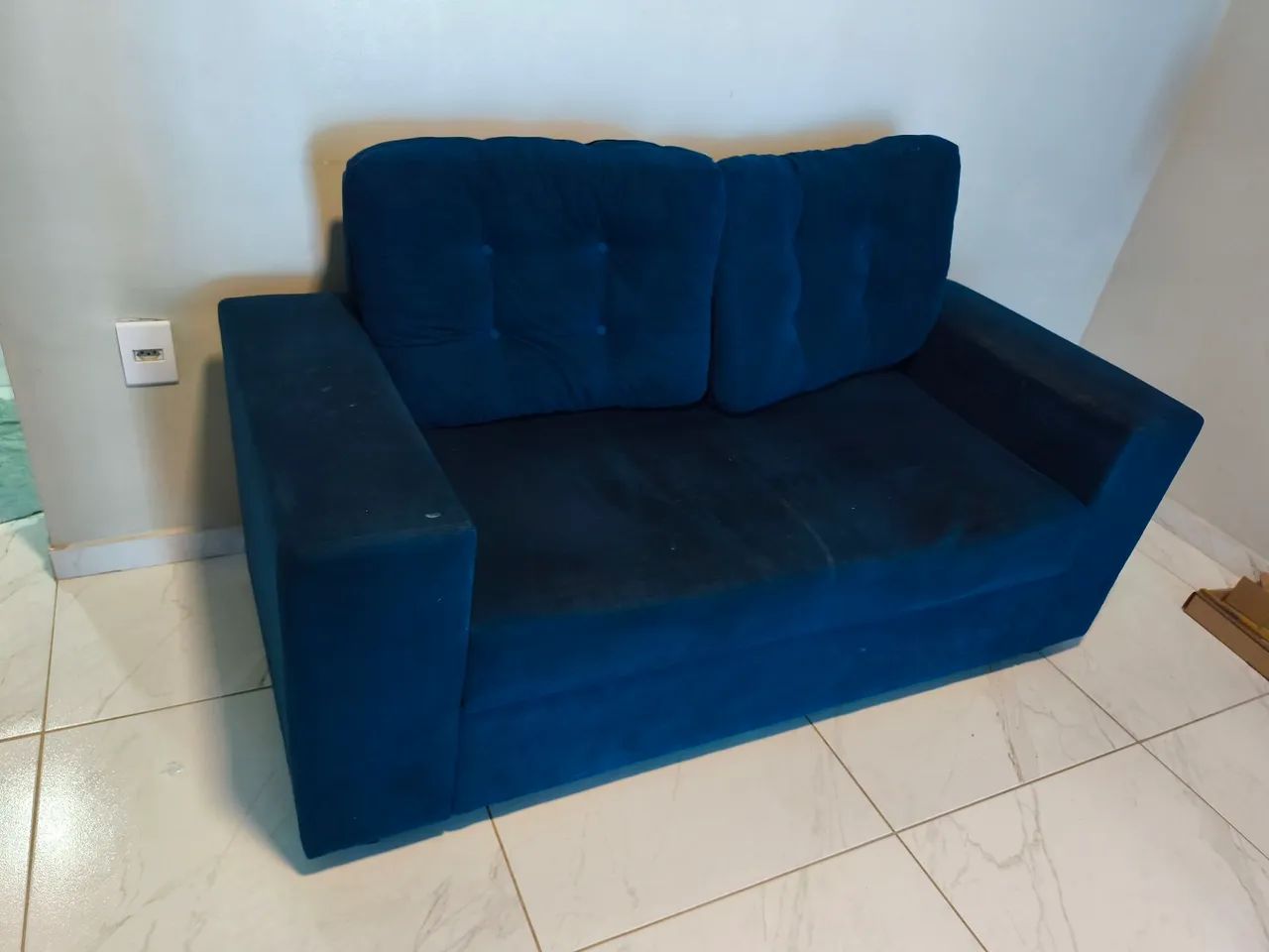 Sofa dois lugares Azul