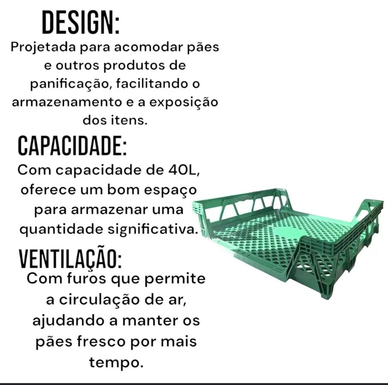 Grade para transporte de pães, bolacha e bolos  - Foto 3