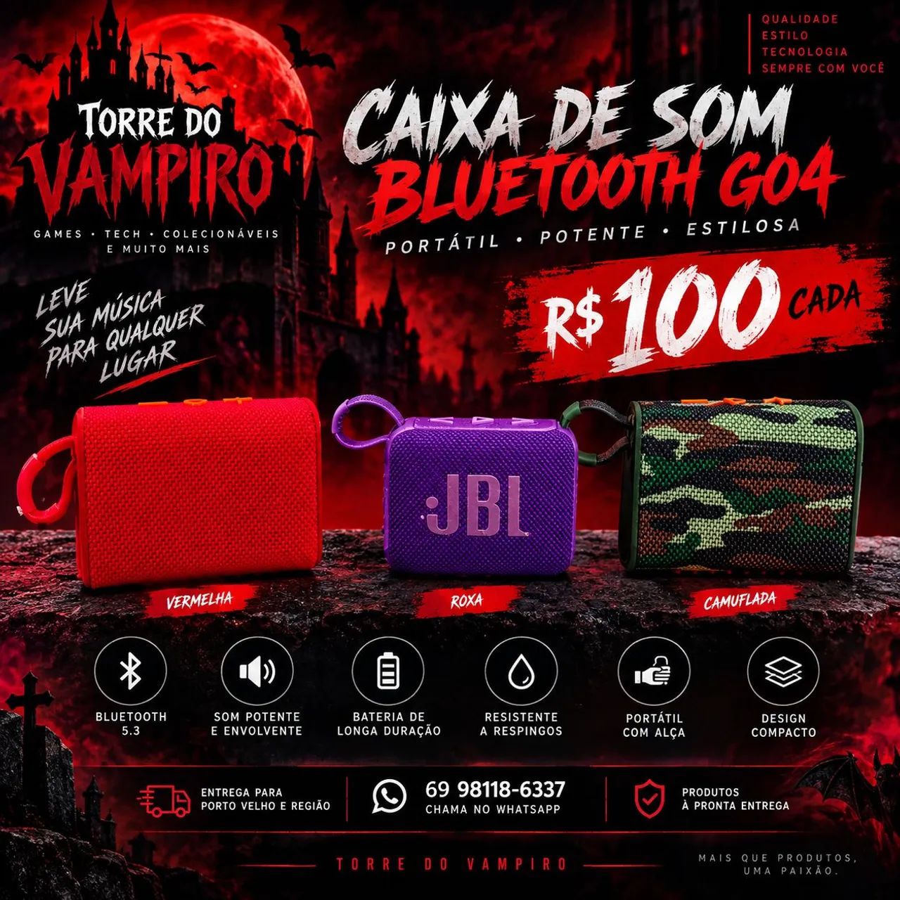 Caixa de som bluetooth go4 - Foto 2