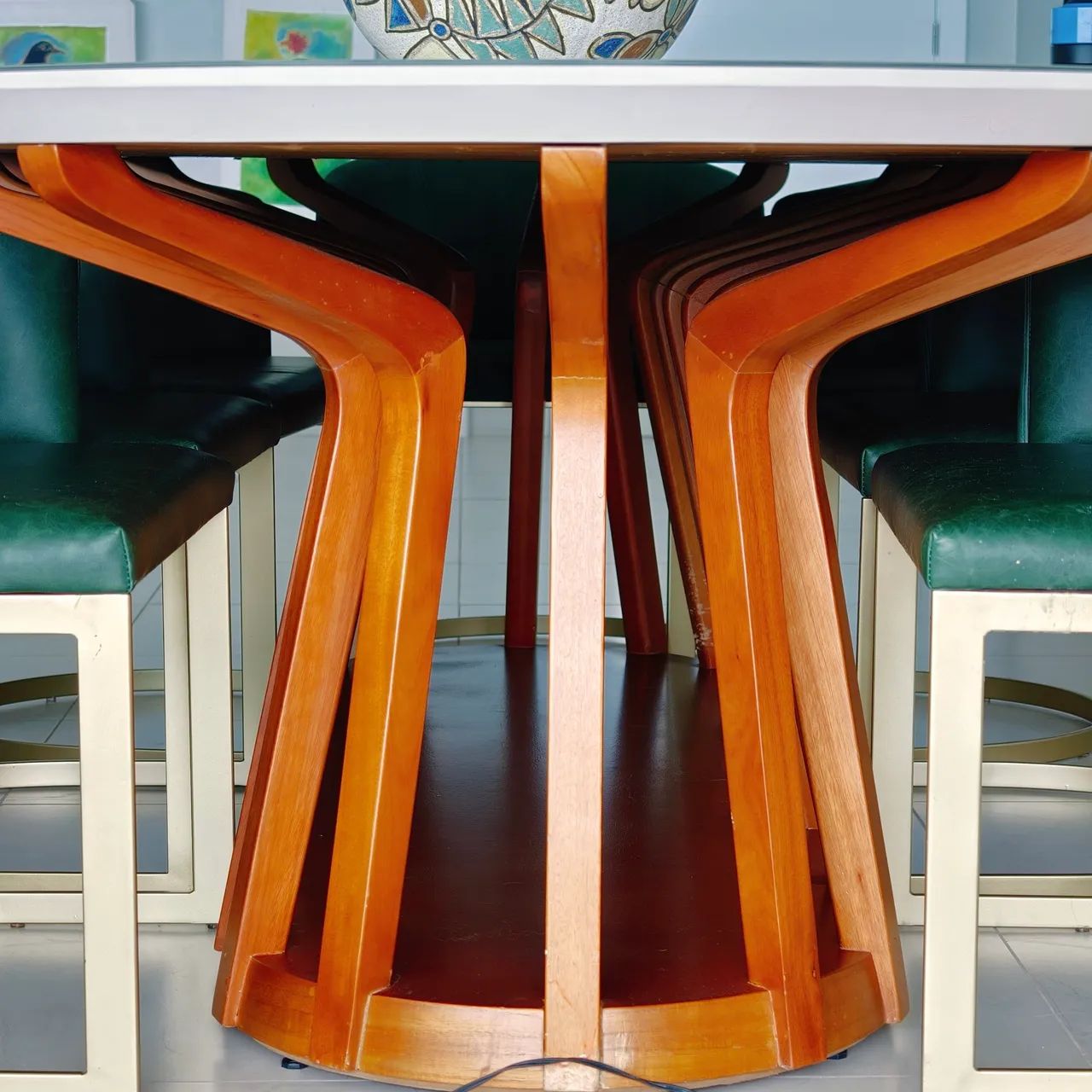 Mesa de Jantar 2,4 x 1,2 m - Madeira Maciça - Foto 4