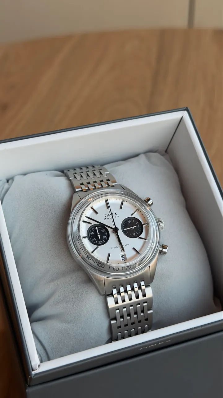 Timex Marlin Jet Chronograph Panda - Completo / Impecável - Foto 3