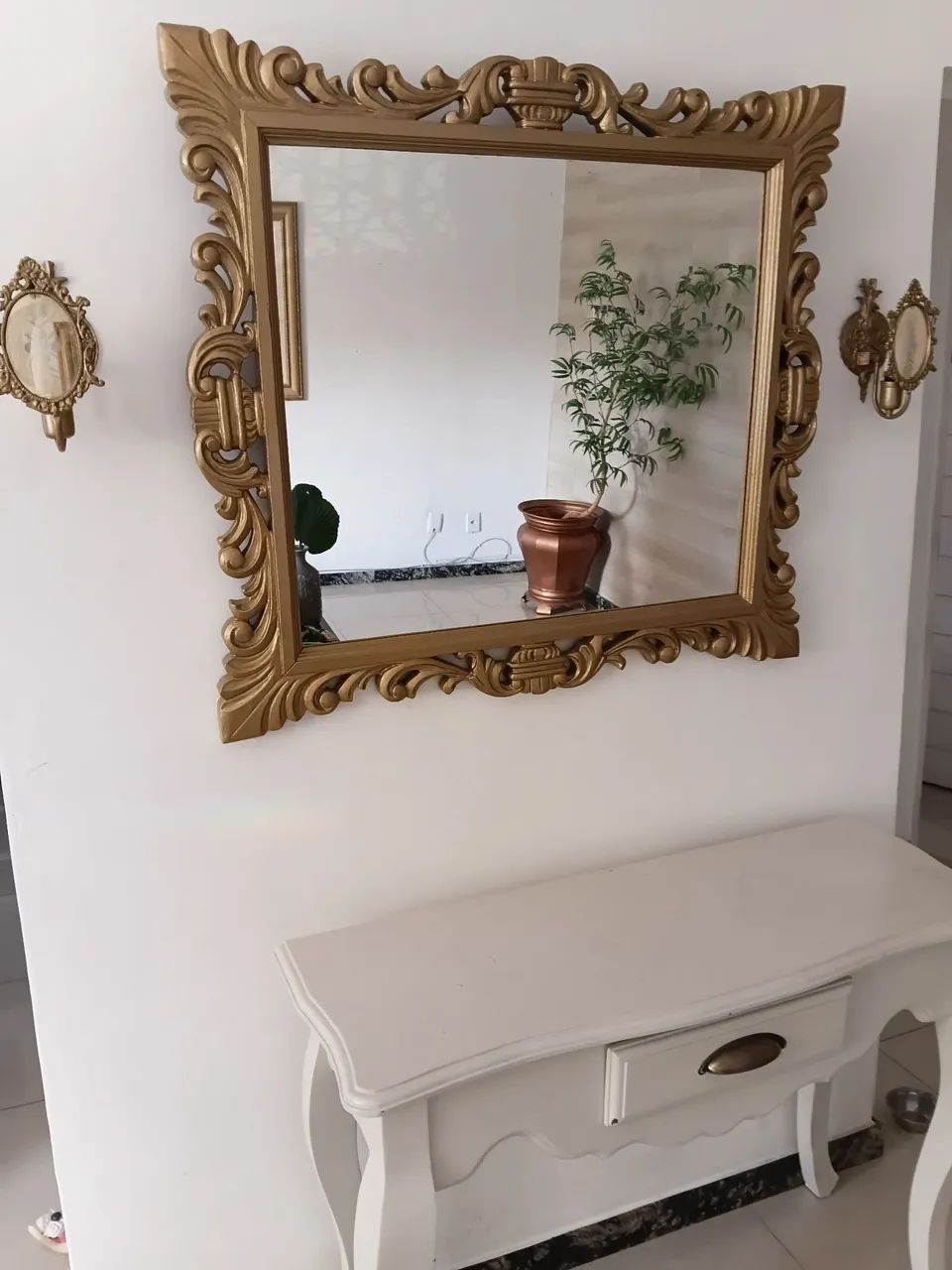 Espelho Antigo Dourado