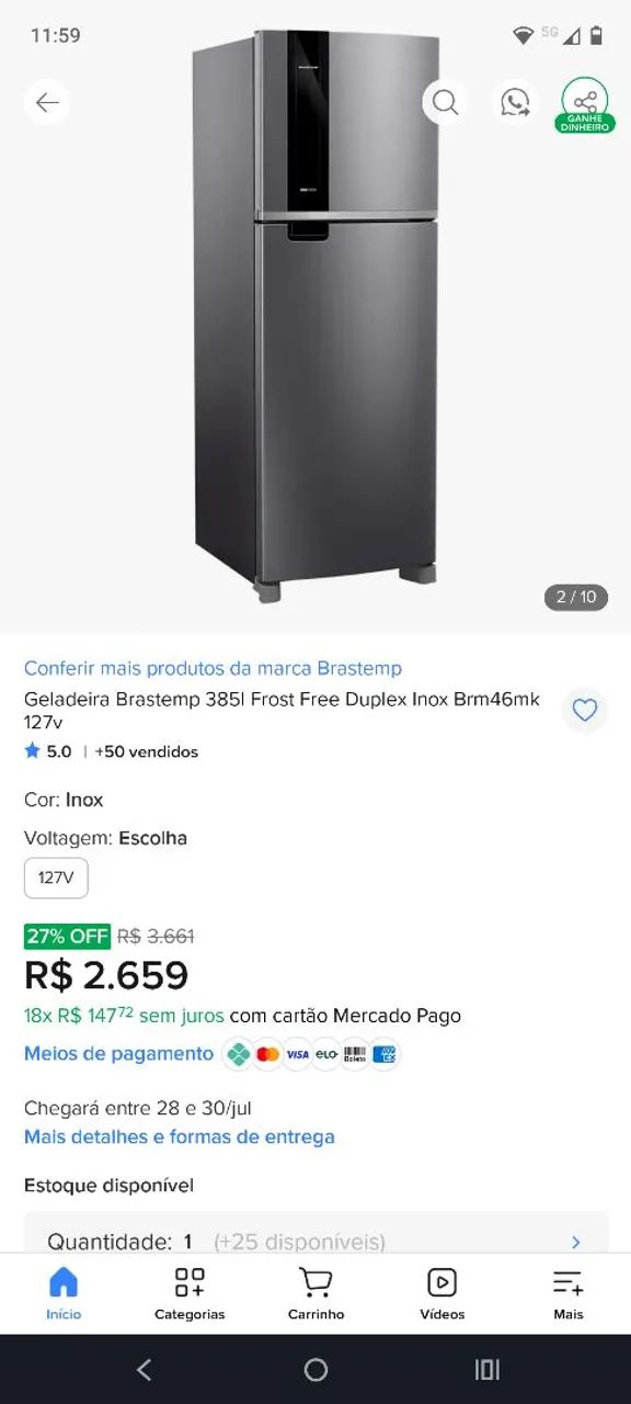 Geladeira Brastemp  - Foto 2