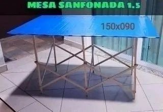Mesa sanfonada de madeira - Foto 3