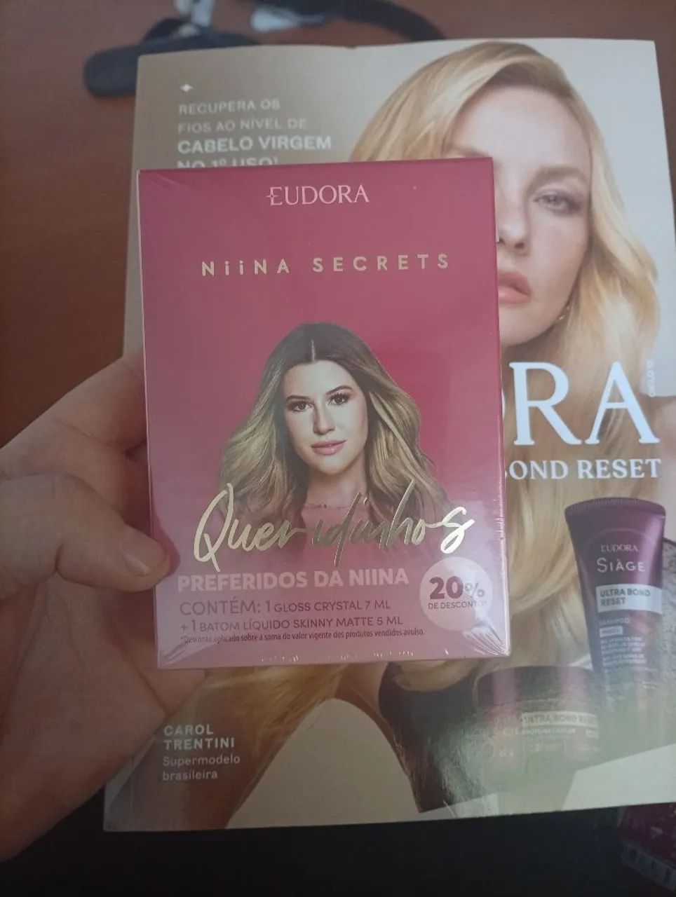 Kit Eudora nina Secrets. Gloss cristal+ batom líquido - Foto 3