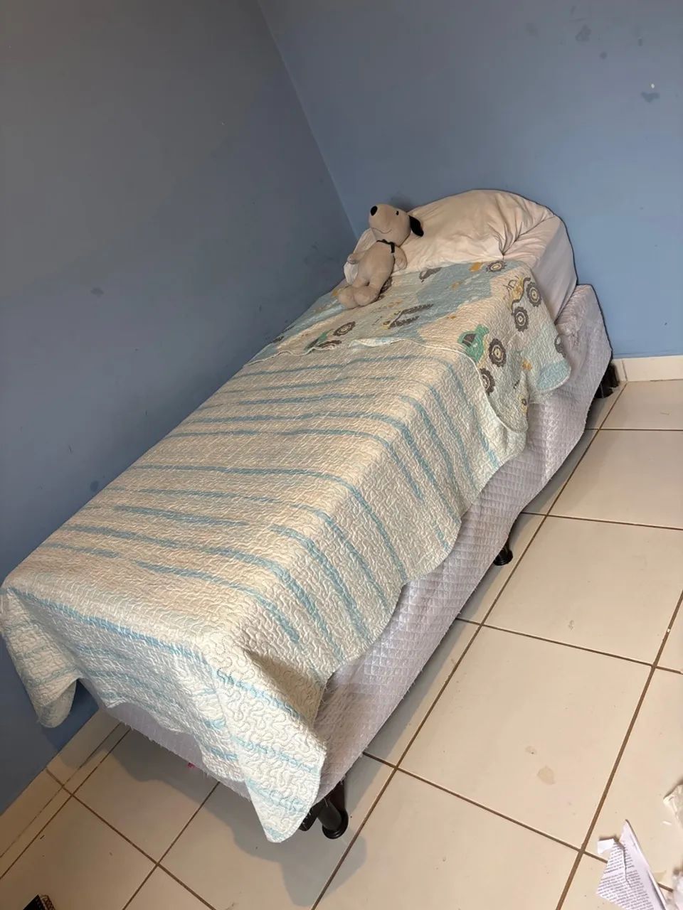 Cama box e colchão molas ensacadas