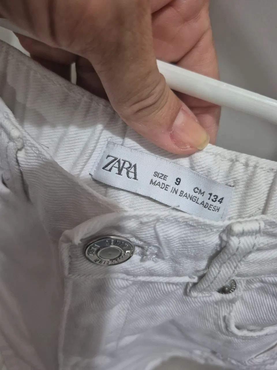 Short ZARA  branco desfiado - Foto 3