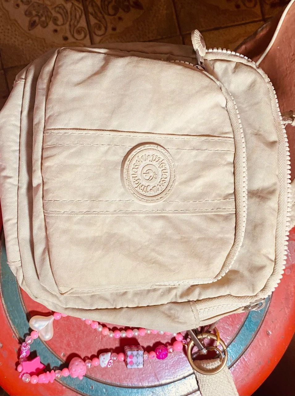 Chaveiro rosa de miçanga ? - Foto 3