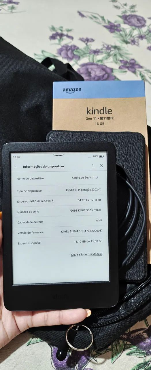Kindle 11ª geração (2024) - 16GB + Capinha Magnética + Cabo Original - Foto 3