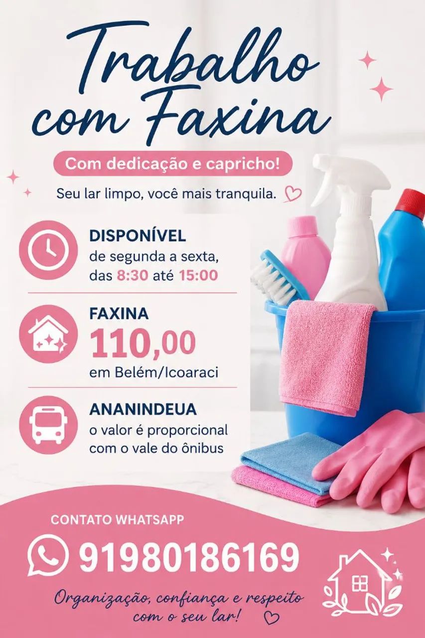 Faxineira Disponível 