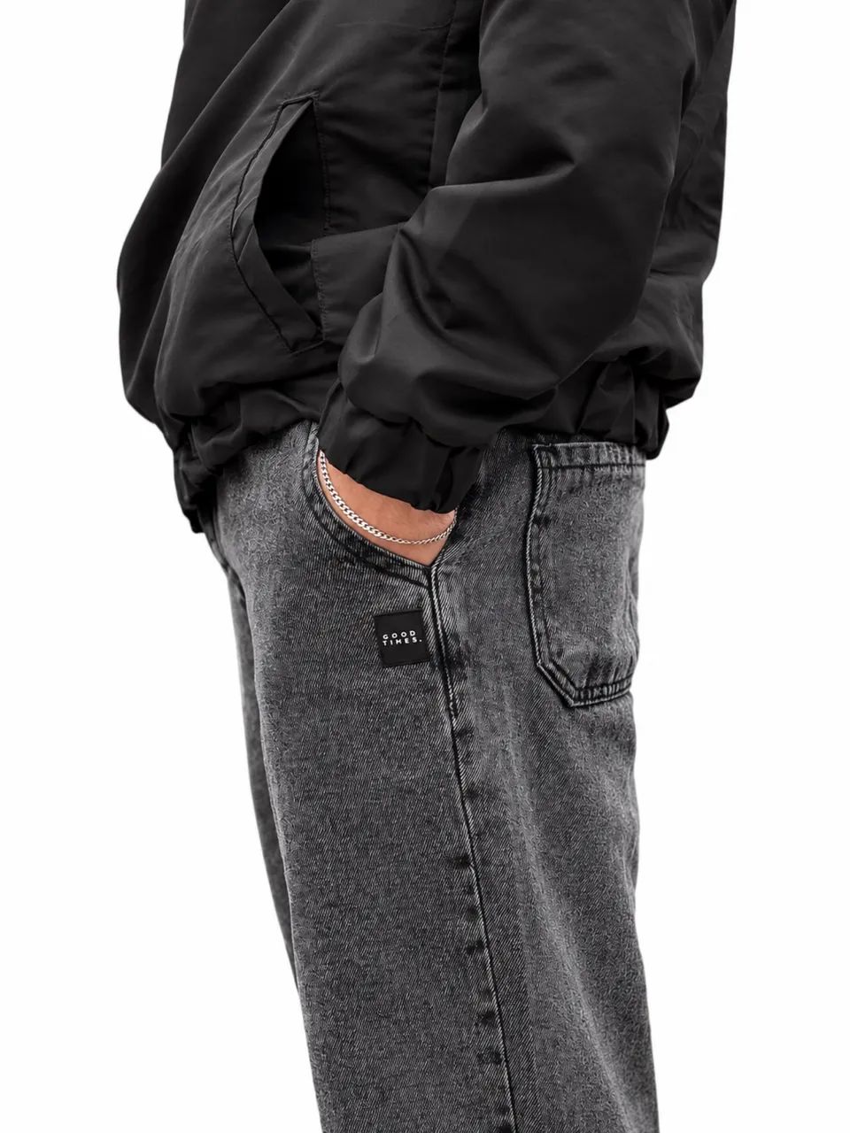 Calça Jeans Baggy GT - Preta  - Foto 4
