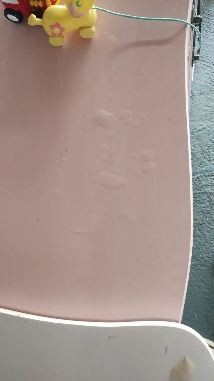 Penteadeira rosa 4 gavetas 1 banqueta  - Foto 2