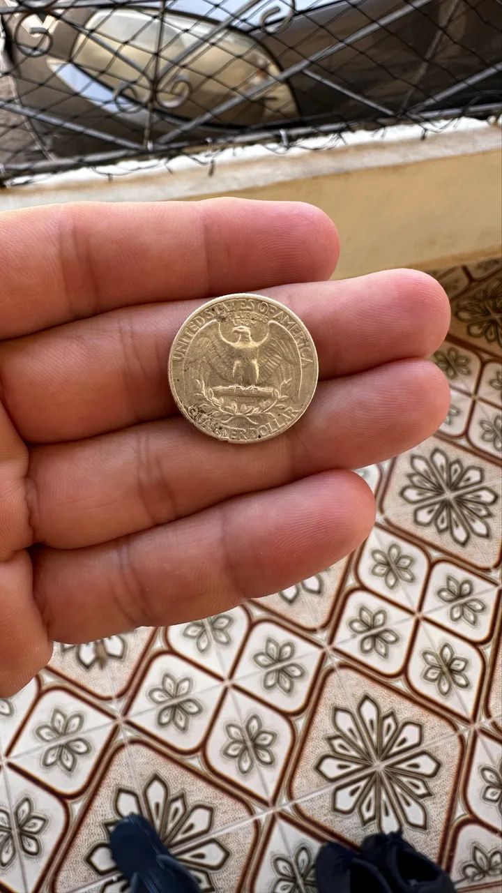 Quarter Dollar 1947 Moeda de prata  - Foto 4