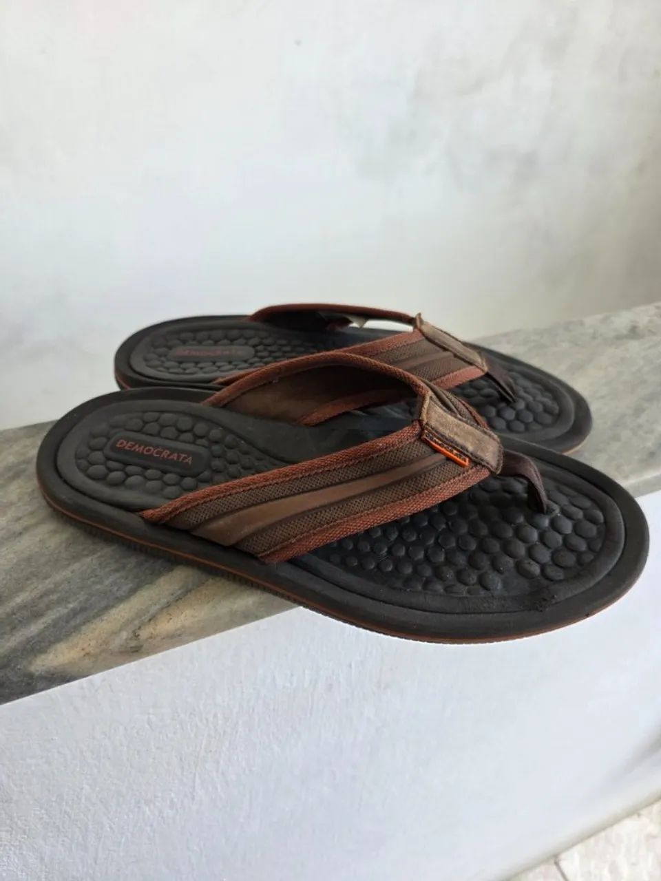 Chinelo Democrata Marrom Num 40 