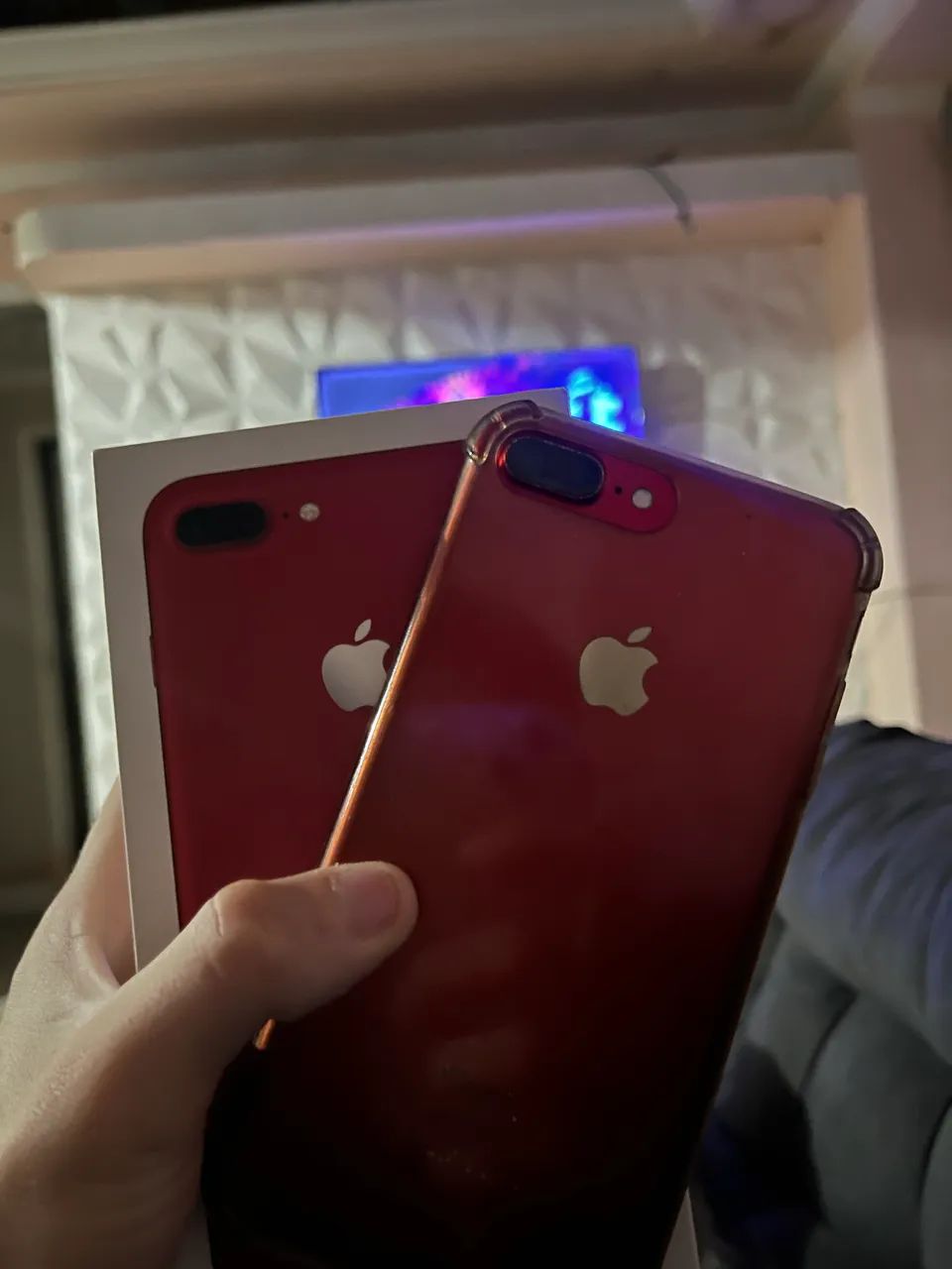 iPhone Red 7 Plus 128gb 100%? - Foto 4