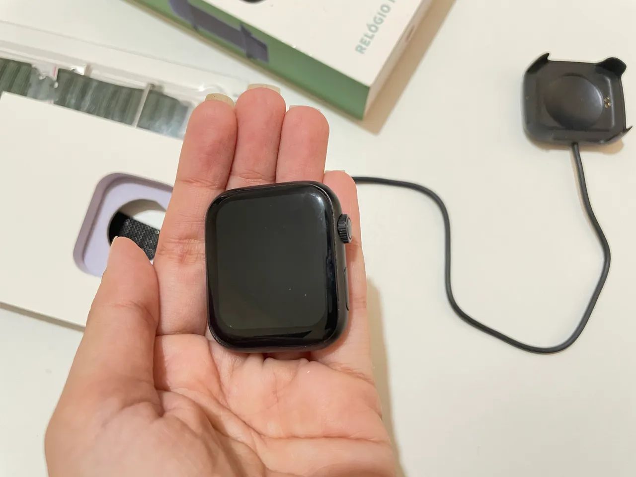 Smartwatch (com 2 pulseiras)  - Foto 3