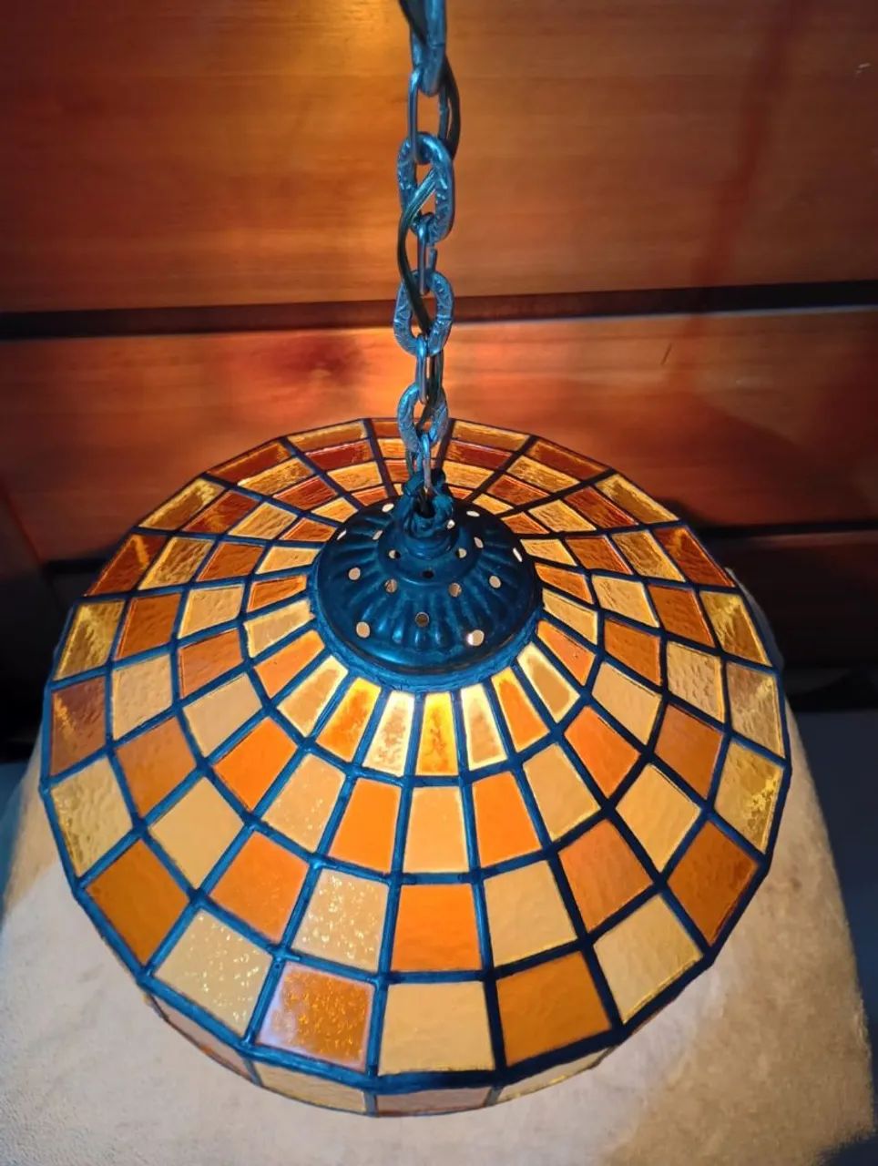 Lustre vitral antigo 