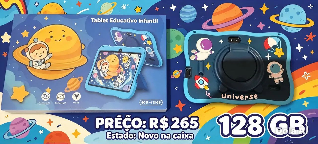 Vendo tablete na caixa com carregador 