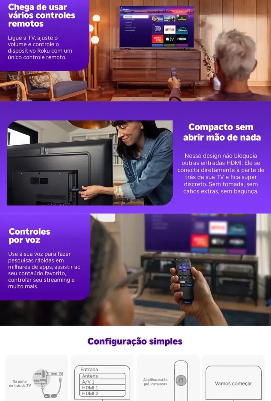 Reprodutor De Streaming De Alta Definição Roku Hd - Foto 4